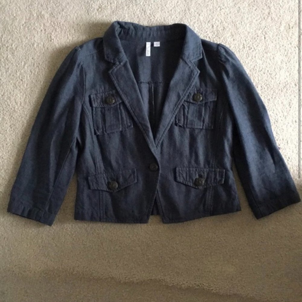 Frenchi Cropped denim Blazer